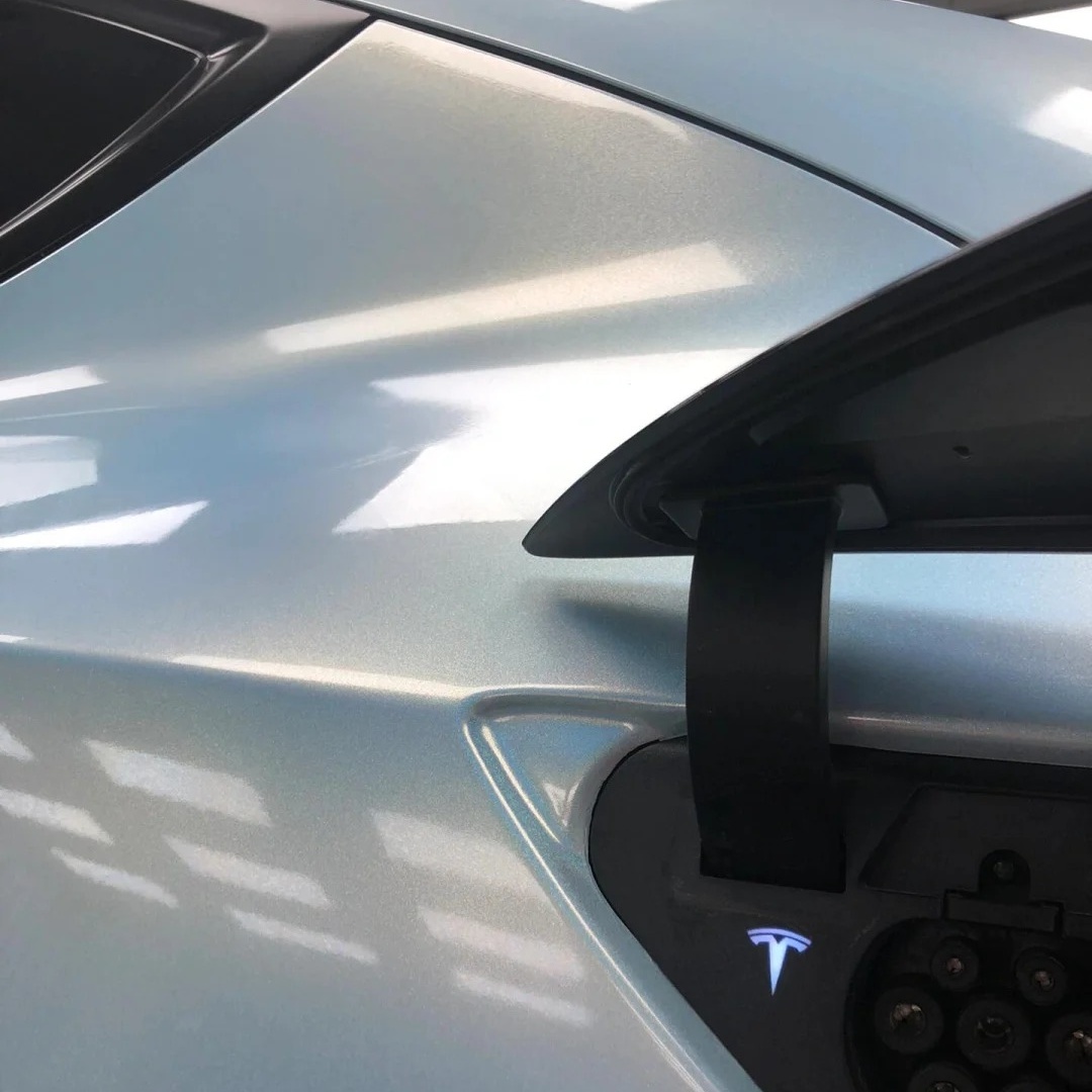 Gloss Metallic Rainbow Laser Ice Blue Car Wrap