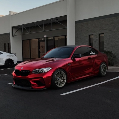 Gloss Mirror Chrome Candy Apple Red  Car Vinyl Wrap 02