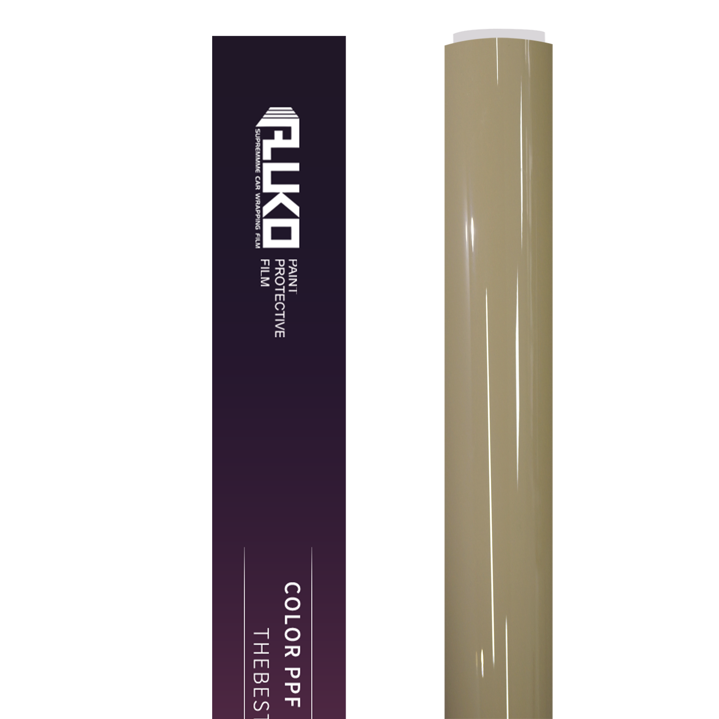 TPU Glossy Cuban Sand Yellow Colored PPF Paint Protection Film