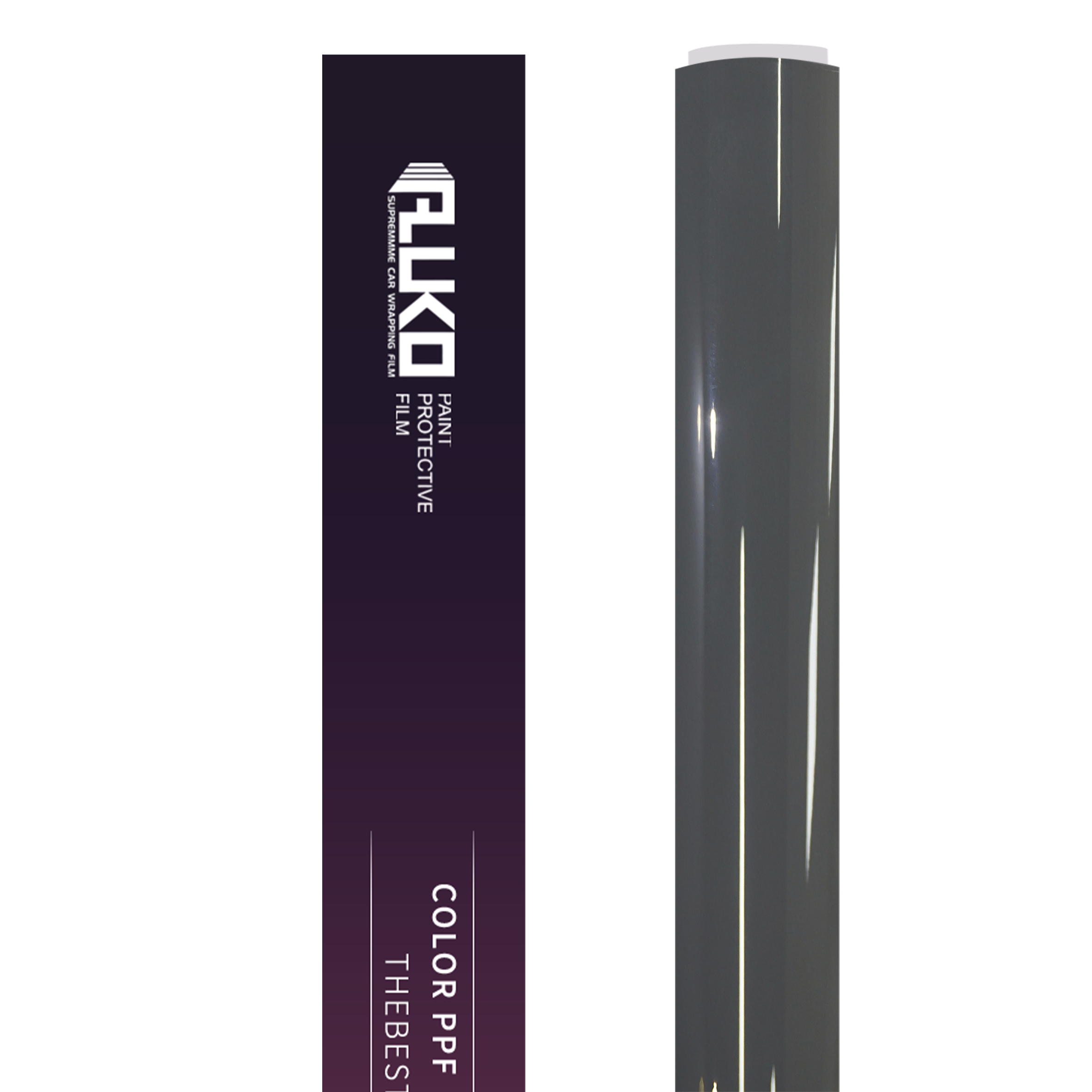 TPU Gloss Bright Dark Gray Colored PPF Paint Protection Film