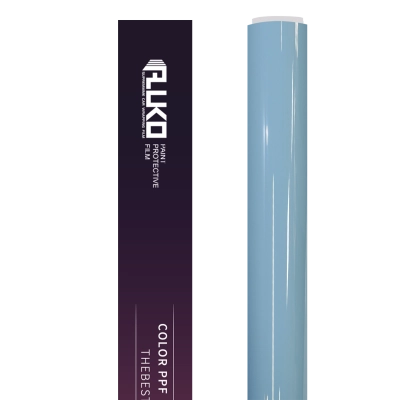 TPU Glossy Baby Blue Colored PPF Paint Protection Film 02
