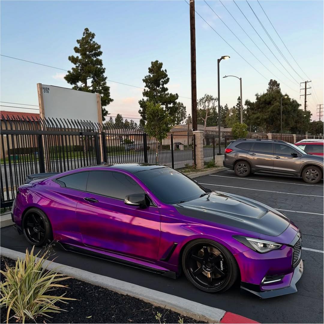 Gloss Purple Holographic Chrome Laser Car Vinyl Wrap