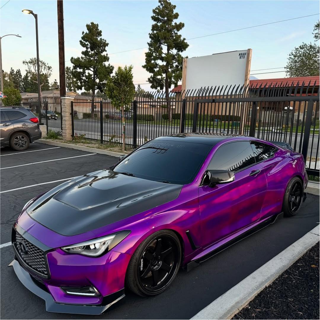 Gloss Purple Holographic Chrome Laser Car Vinyl Wrap