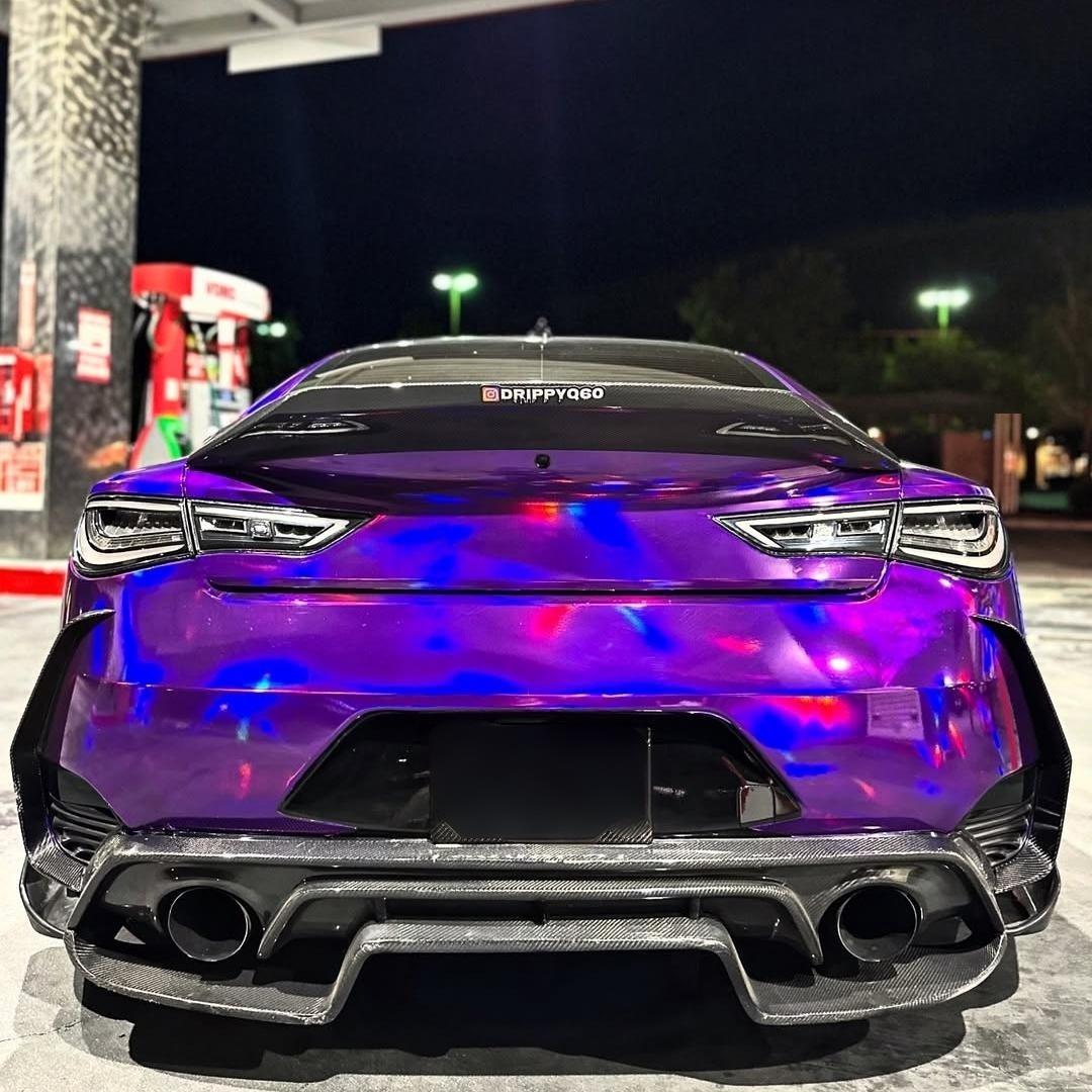 Gloss Purple Holographic Chrome Laser Car Vinyl Wrap