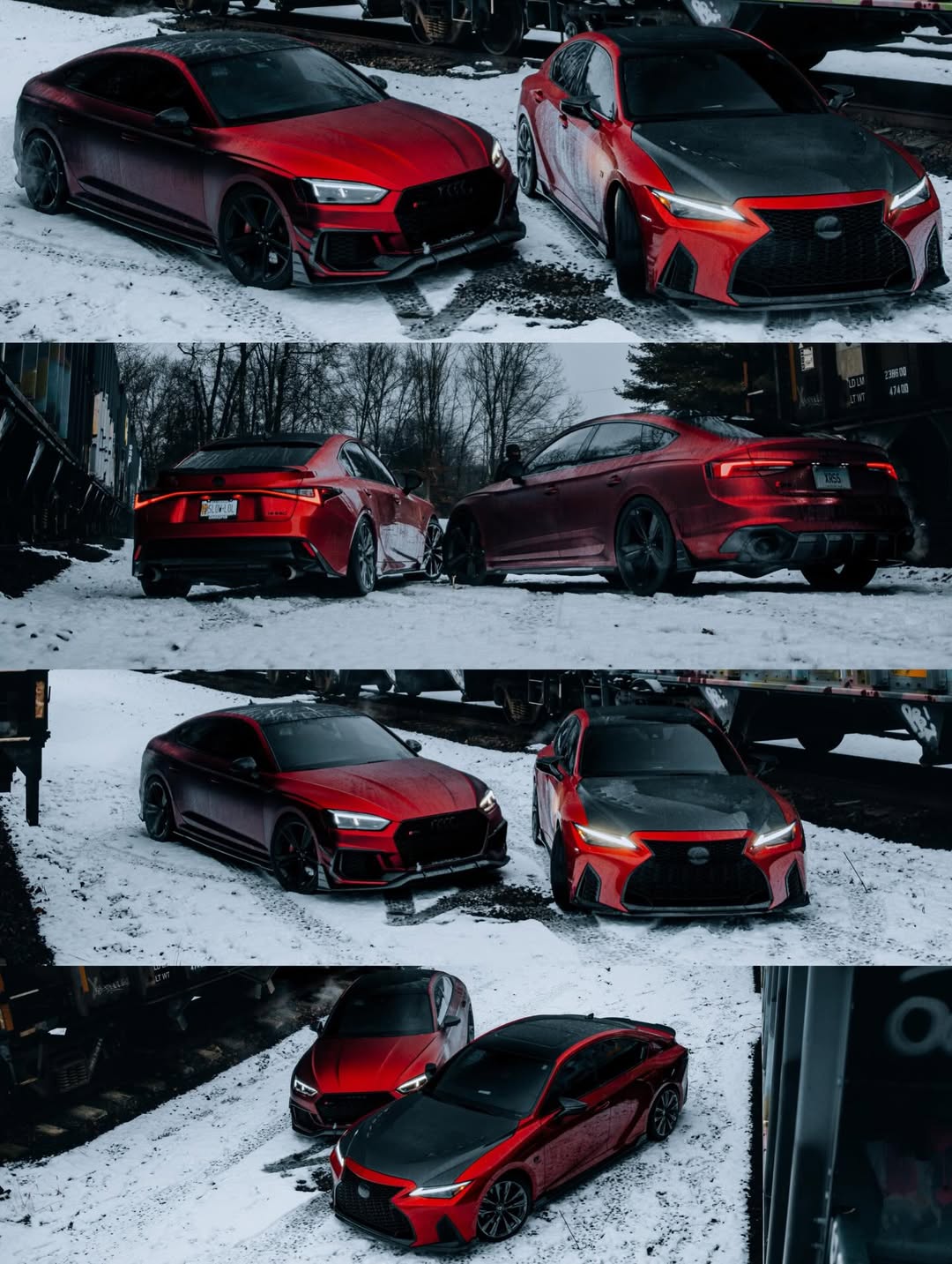 Satin Chrome Metallic Romanee Red Vinyl Wrap | Romania Red Wrap PET