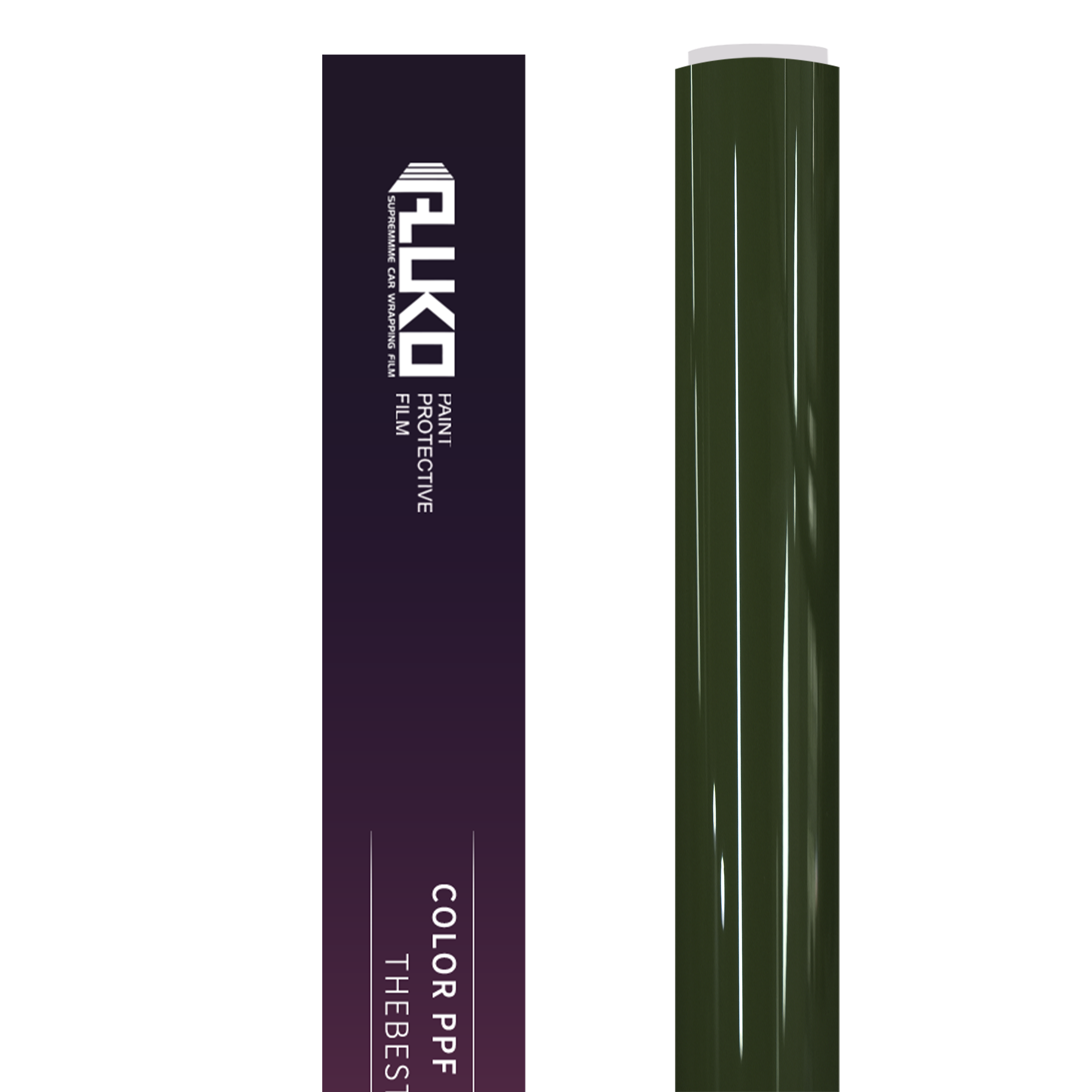 TPU Gloss Crystal Army Green Colored PPF Paint Protection Film