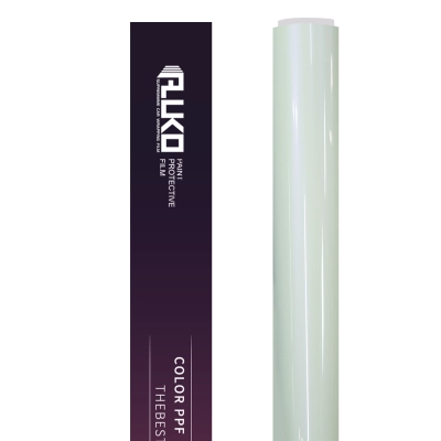 TPU Gloss Metallic Chameleon White Purple Colored PPF Paint Protection Film 02