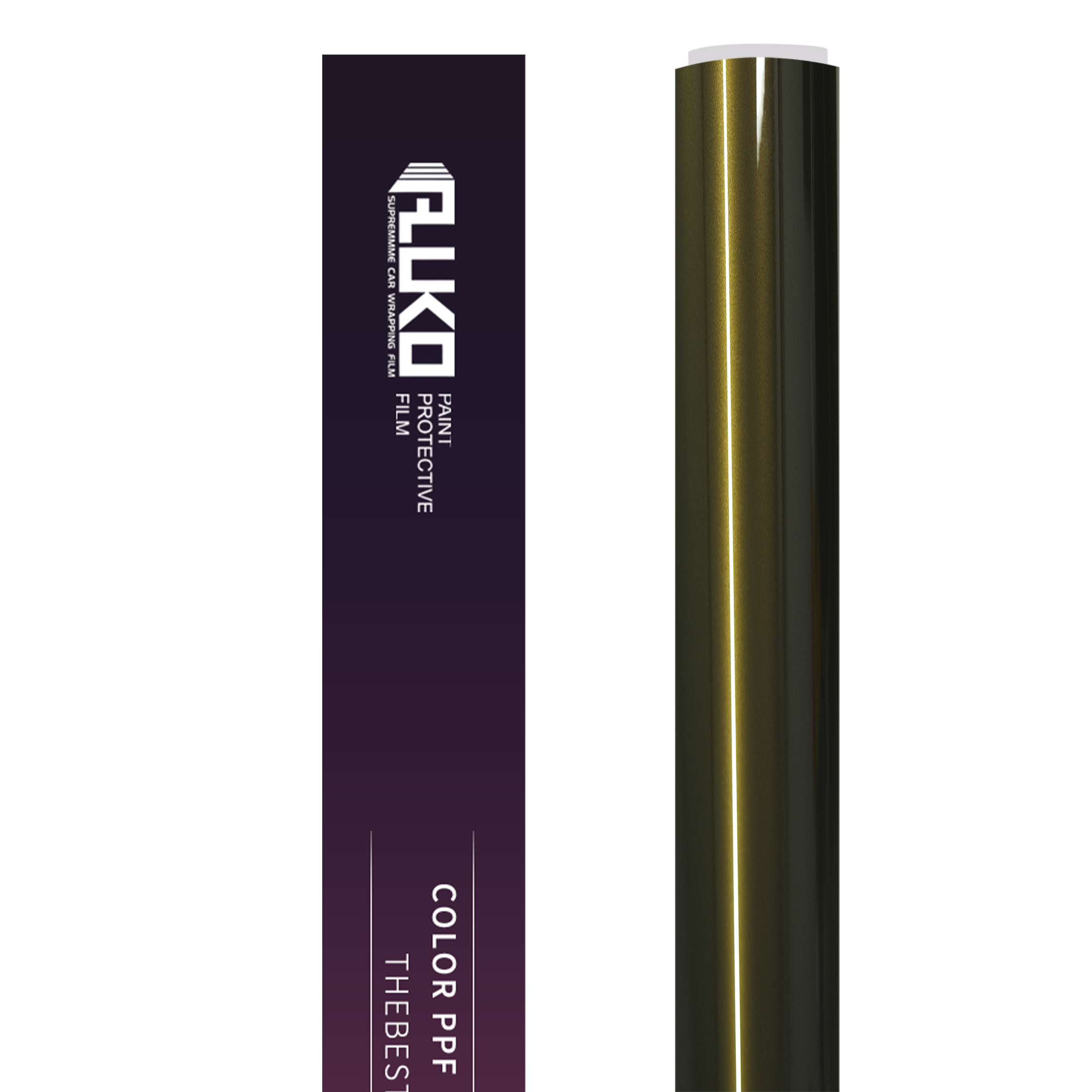 TPU Gloss Metallic Midnight Gold Colored PPF Paint Protection Film