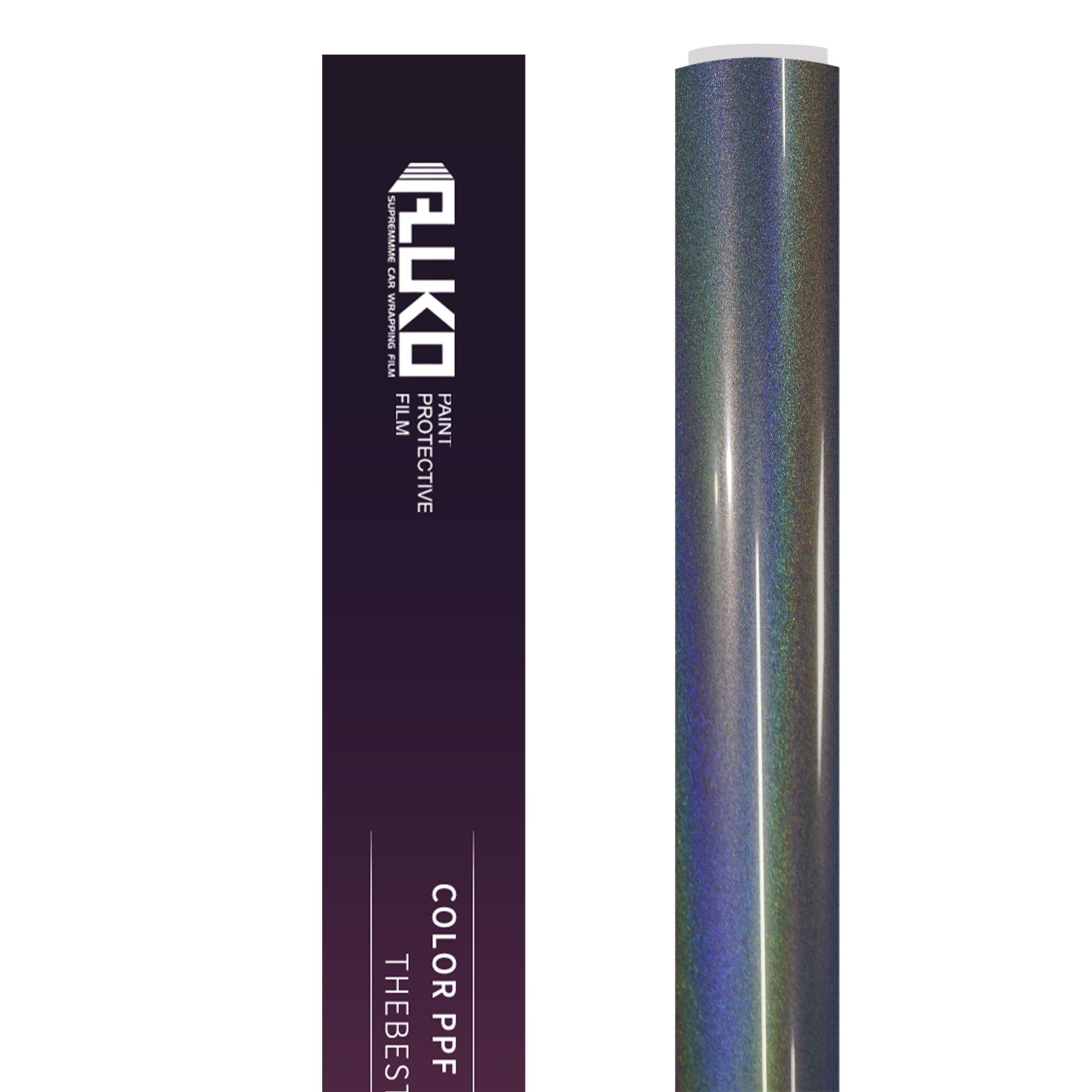 TPU Gloss Metallic Rainbow Laser Light Grey Colored PPF Paint Protection Film