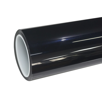 TPU Glossy Metallic Glitter Black Blue Colored PPF Paint Protection Film 01