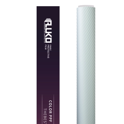 TPU Matte Silver Carbon Fiber Colored PPF Car Paint Protection Film 02