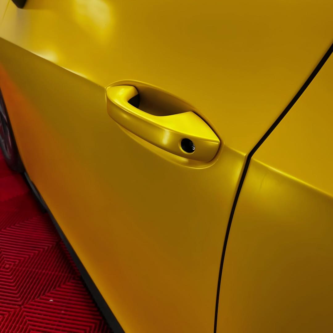 Matte Metallic Satin Energetic Yellow Car Vinyl Wrap