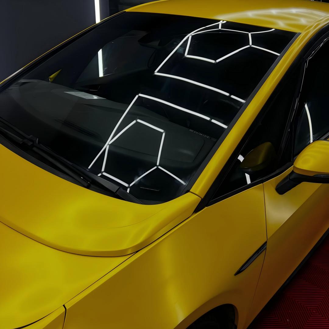 Matte Metallic Satin Energetic Yellow Car Vinyl Wrap