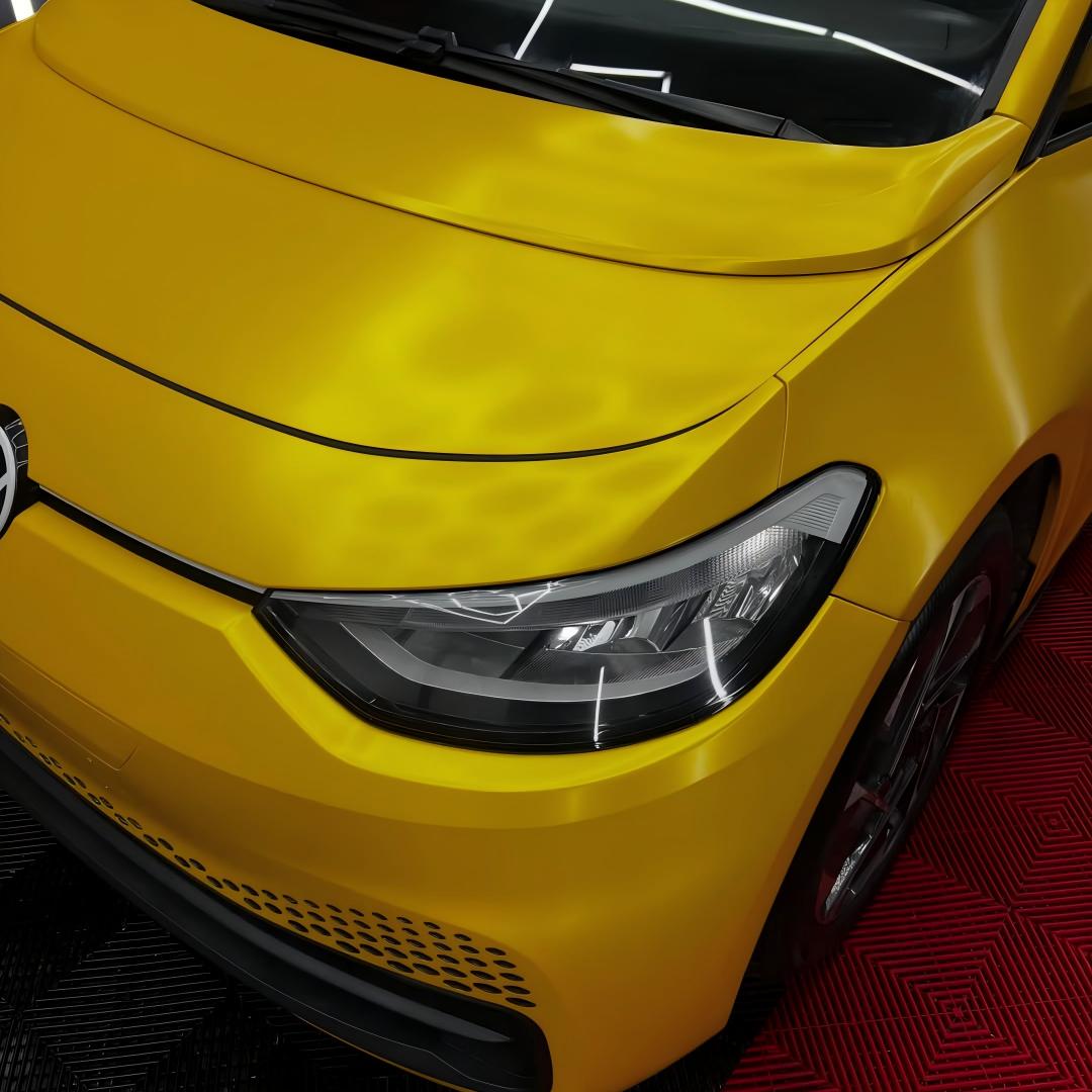 Matte Metallic Satin Energetic Yellow Car Vinyl Wrap