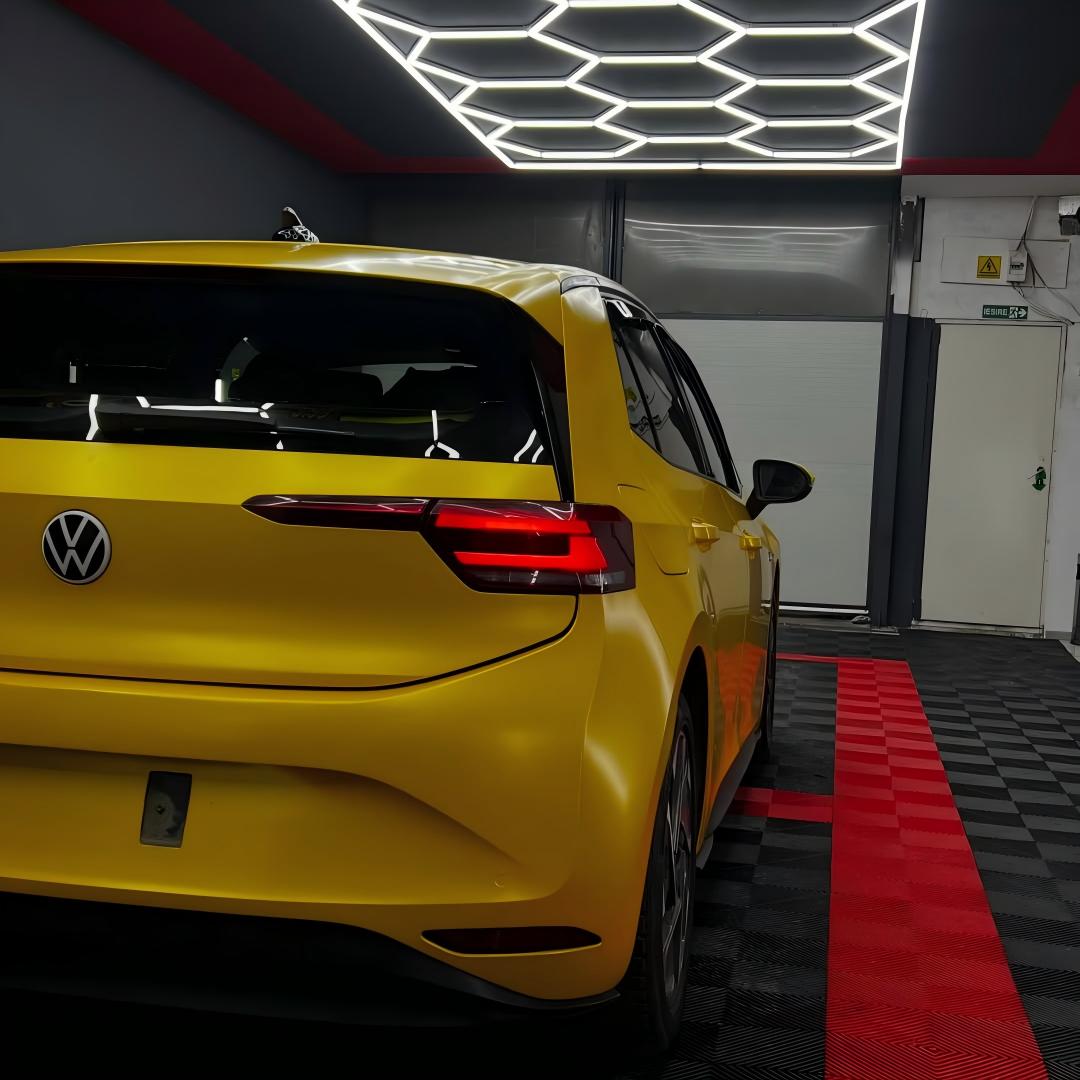 Matte Metallic Satin Energetic Yellow Car Vinyl Wrap