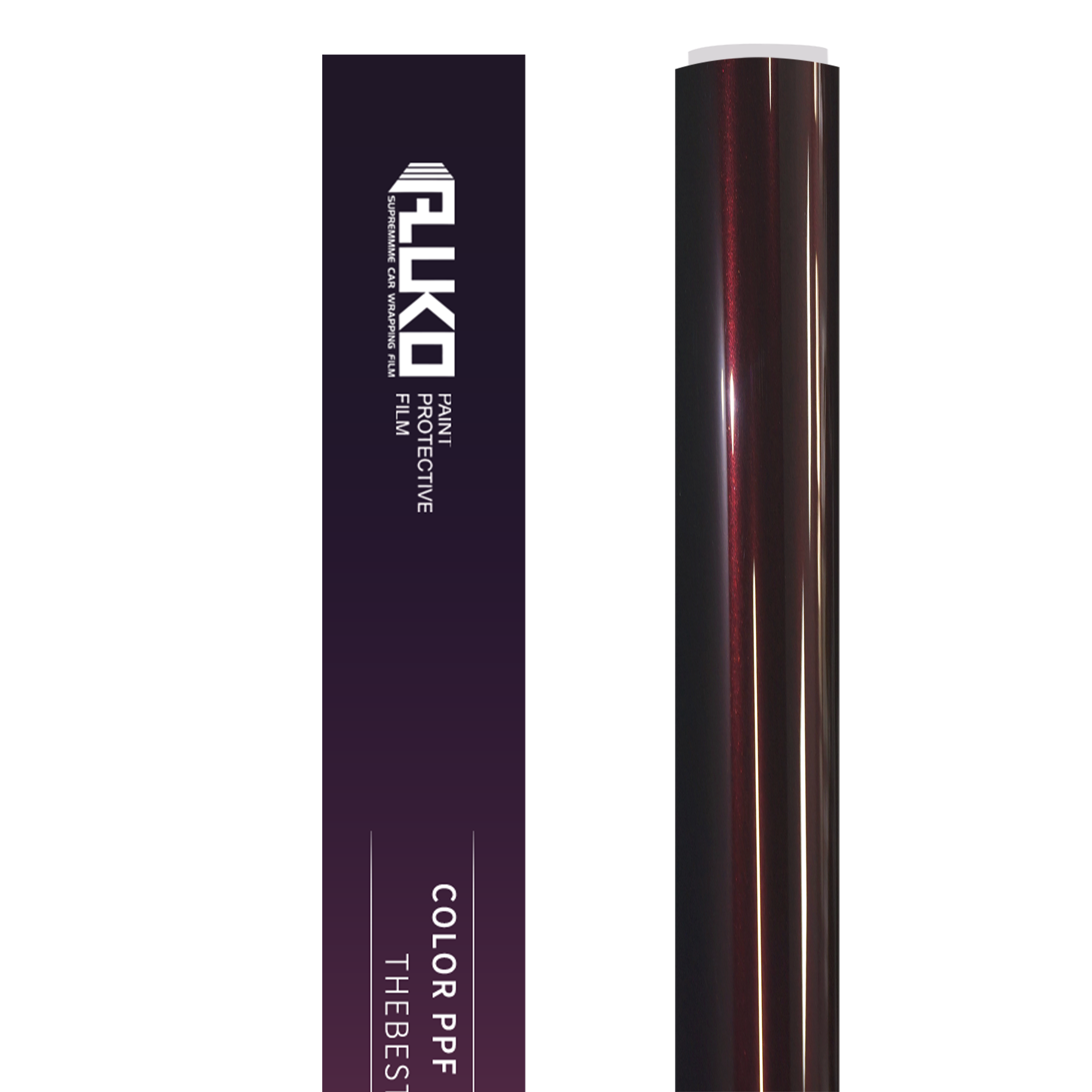 TPU Gloss Metallic Plum Red Colored PPF Paint Protection Film