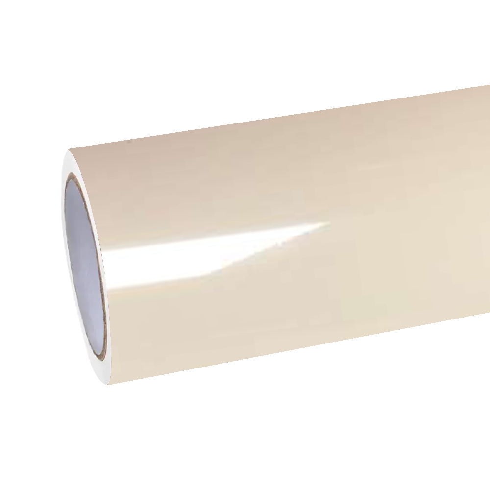 Gloss Ivory White Car Vinyl Wrap PET