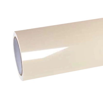 Gloss Ivory White Car Vinyl Wrap PET 01