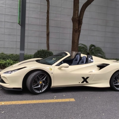 Gloss Ivory White Car Vinyl Wrap PET 02