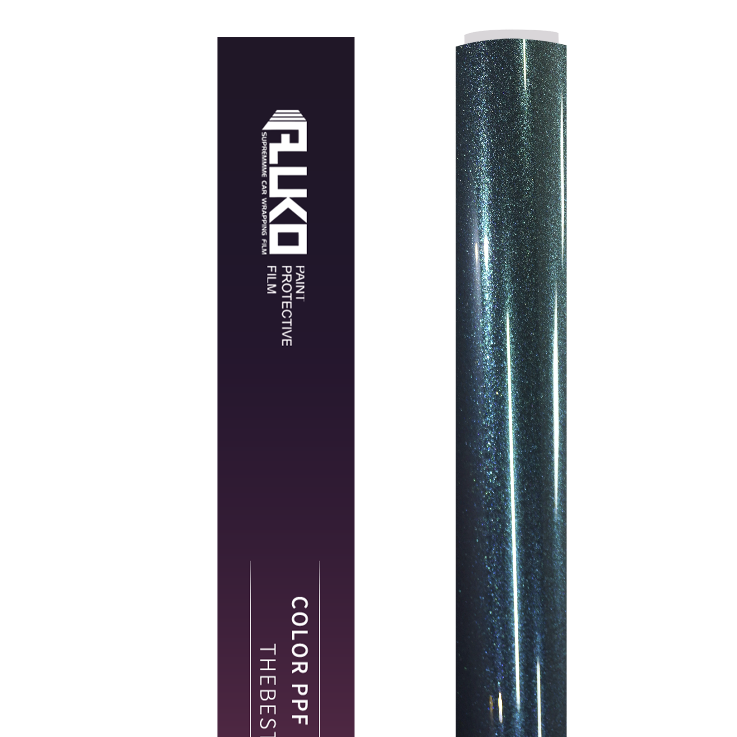 TPU Gloss Diamond Aurora Green Colored PPF Paint Protection Film