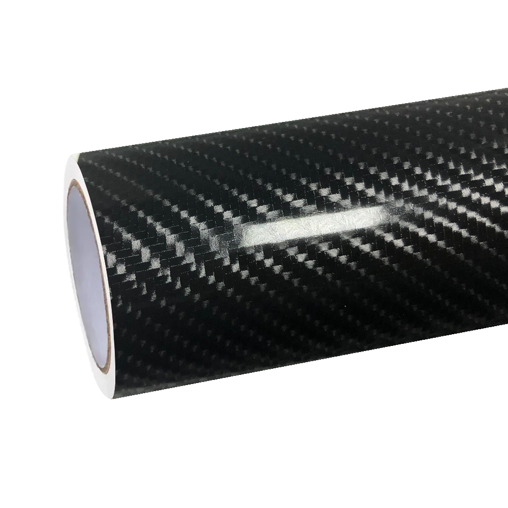 9D Gloss Emulational Carbon Fiber Black Car Vinyl Wrap PET