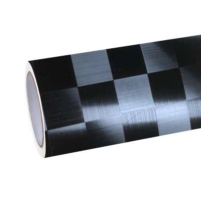 Matte Square Black Carbon Fiber Car Vinyl Wrap PET 01