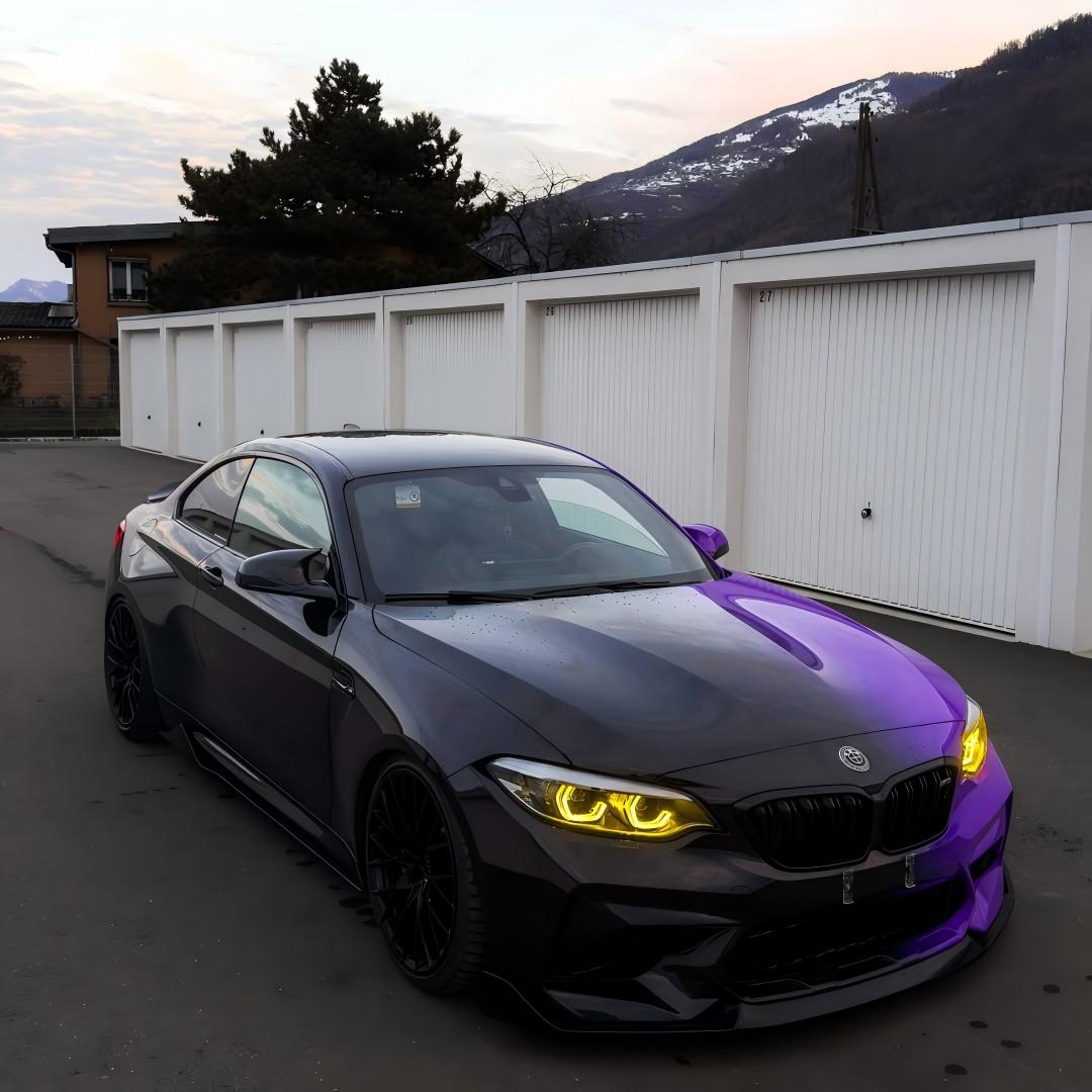 ALUKOVINYL Black to Purple Gradient Custom Car Wraps