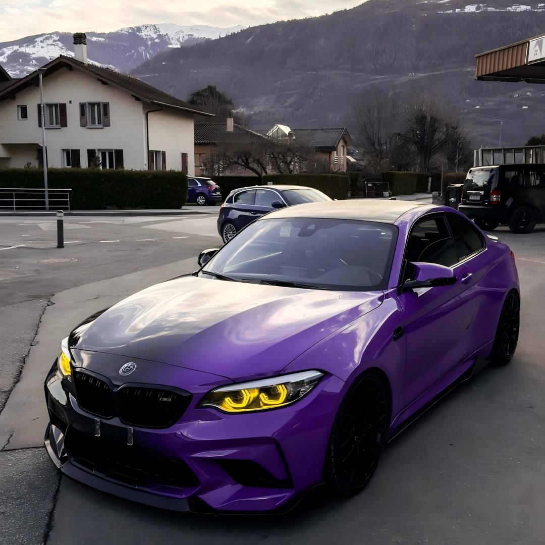 ALUKOVINYL Black to Purple Gradient Custom Car Wraps