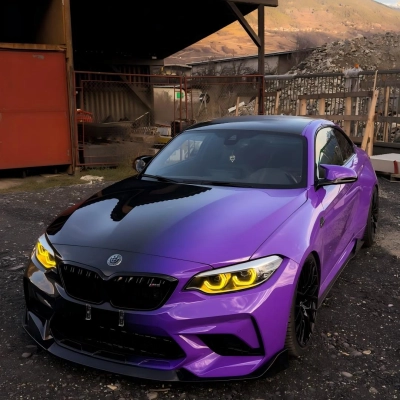 ALUKOVINYL Black to Purple Gradient Custom Car Wraps 02