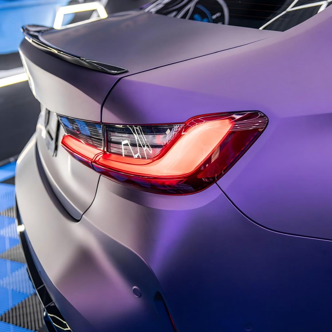 Ultra Matte Metallic Dark Purple Car Vinyl Wrap PET