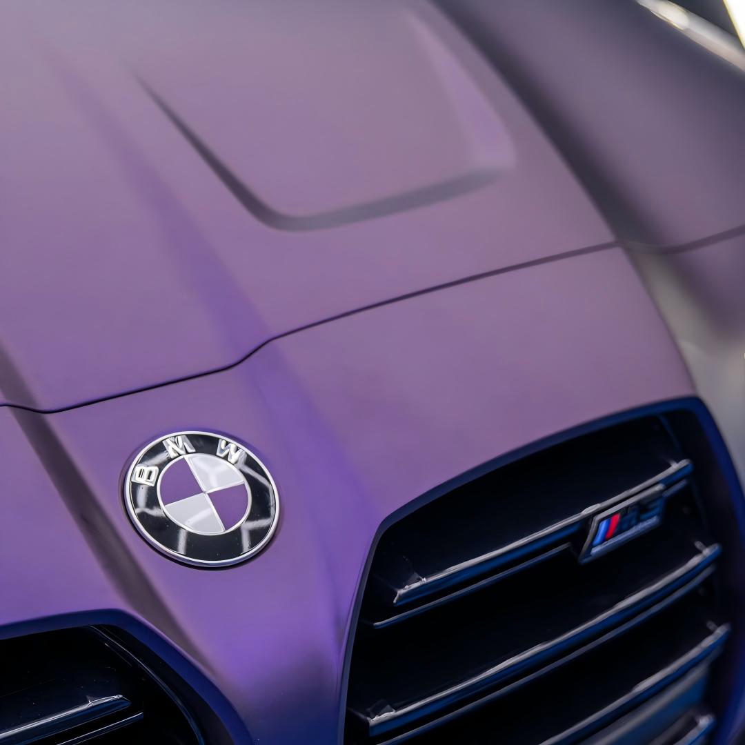 Ultra Matte Metallic Dark Purple Car Vinyl Wrap PET