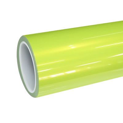 TPU Gloss Fluorescent Neon Yellow Colored PPF Paint Protection Film 01