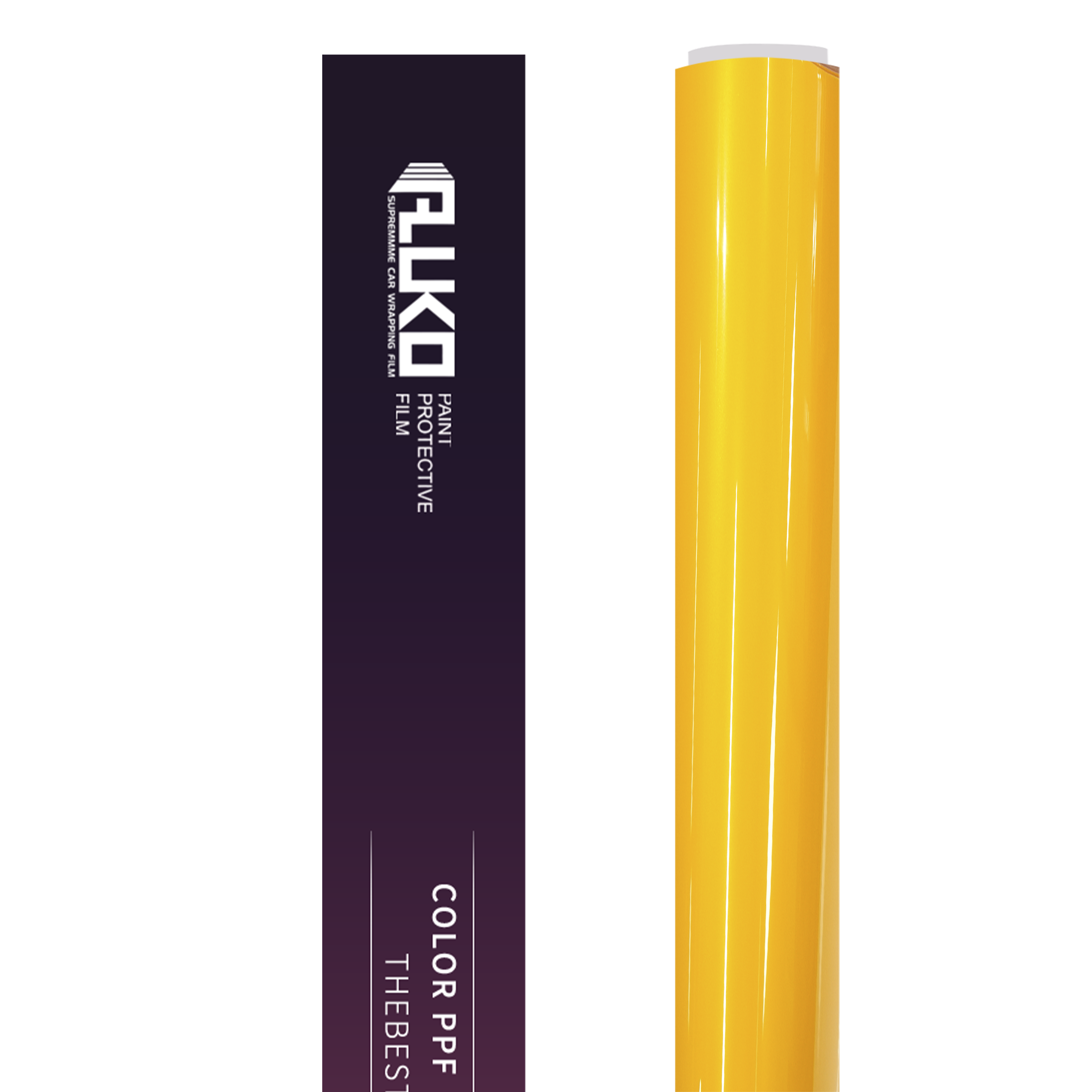 TPU Gloss Metallic Volcanic Yellow Colored PPF Paint Protection Film