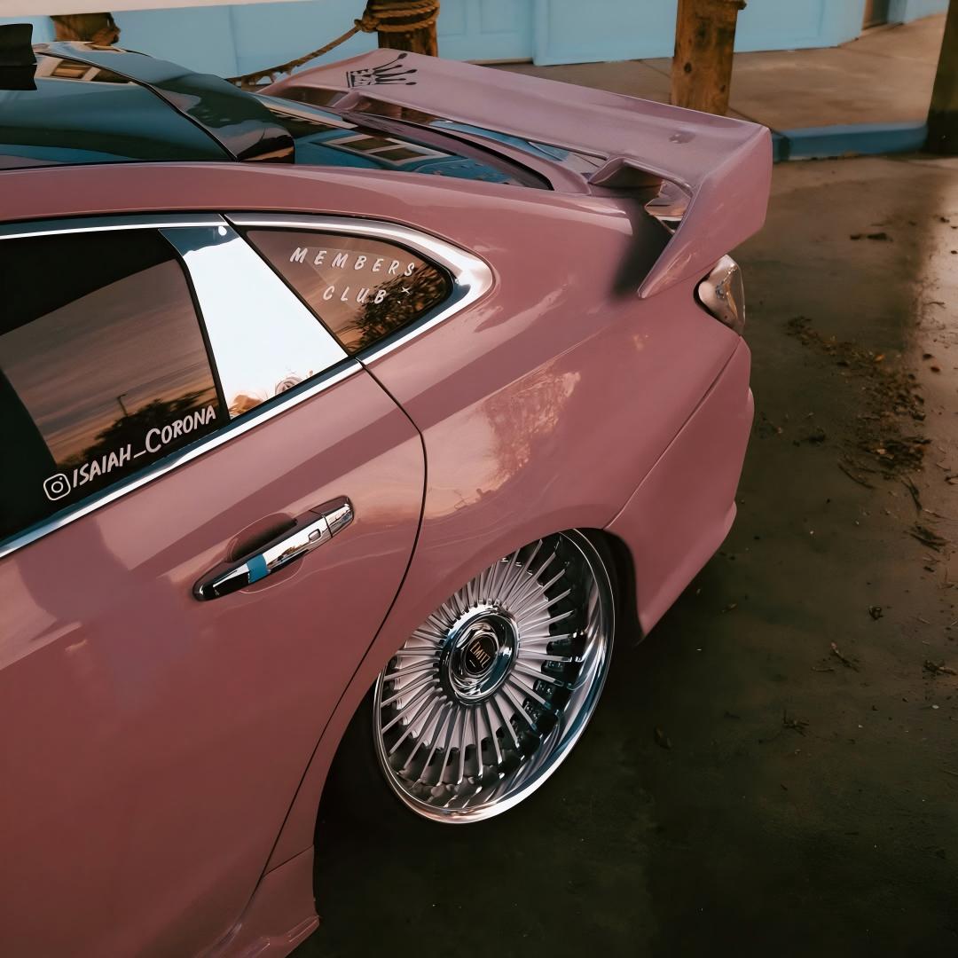 Gloss Rose Latte Pink Car Vinyl Wrap PET