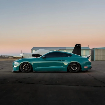 Gloss Storm Green Car Vinyl Wrap PET 02