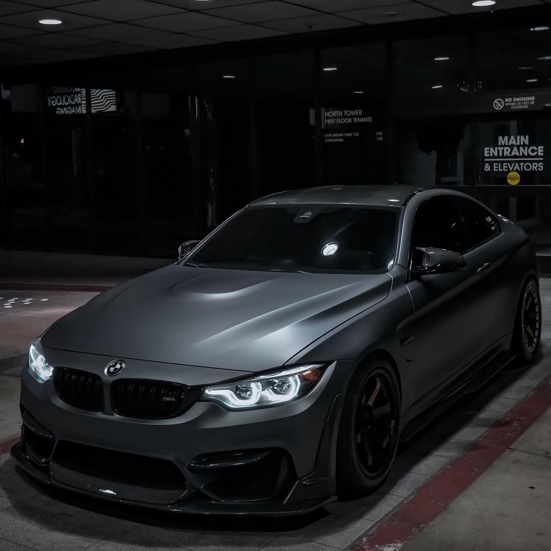 Matte Metallic Dark AMG Grey Car Vinyl Wrap PET