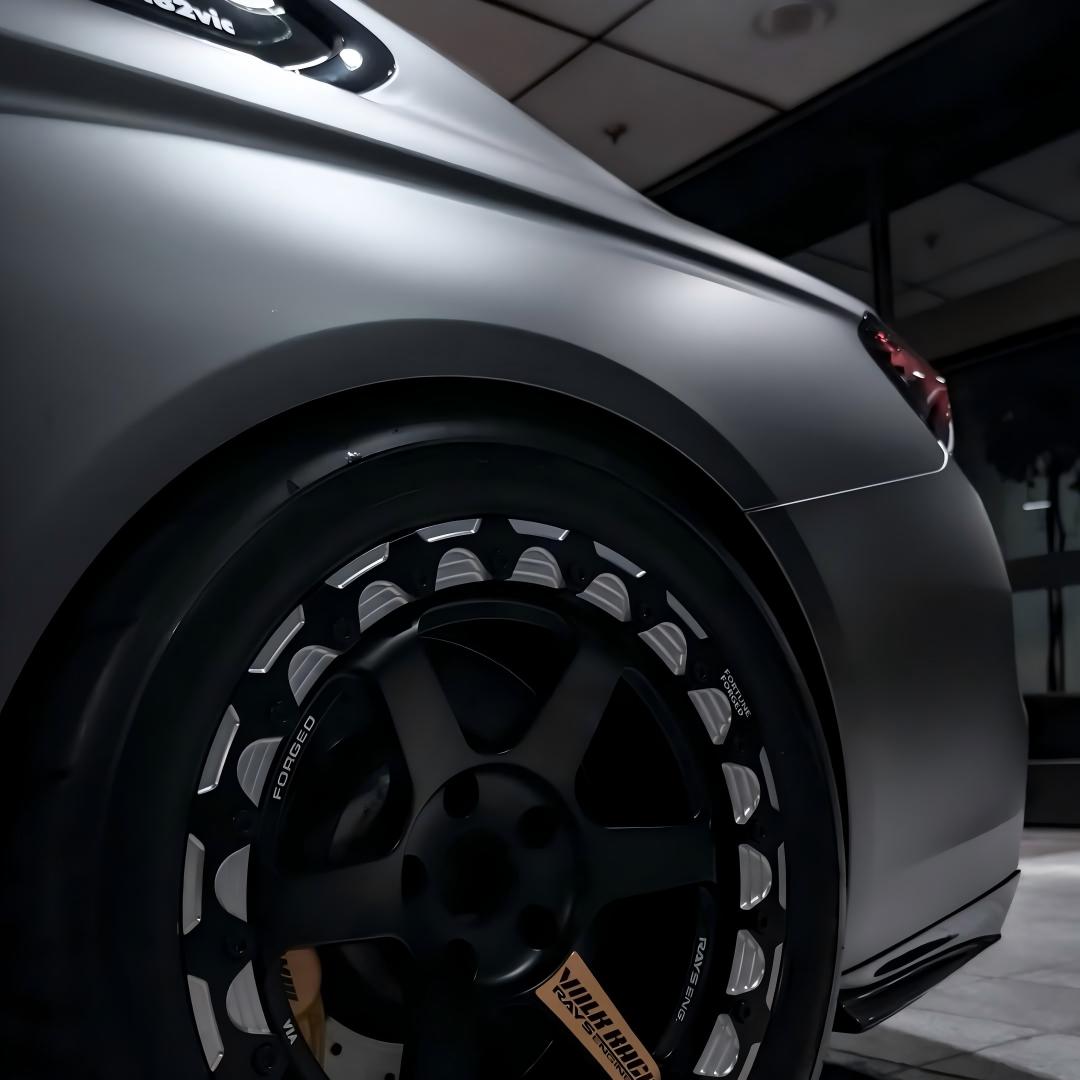 Matte Metallic Dark AMG Grey Car Vinyl Wrap PET