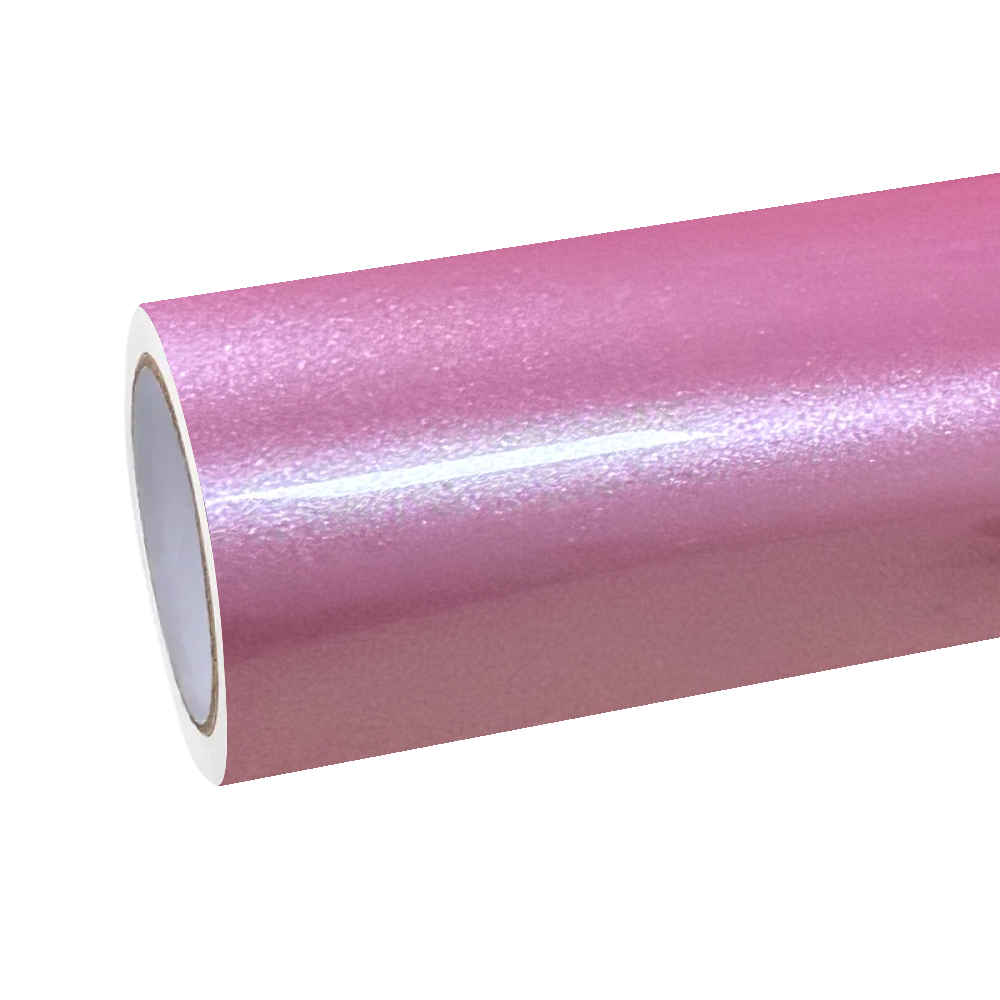 Glossy Metallic Shell Pink Car Vinyl Wrap