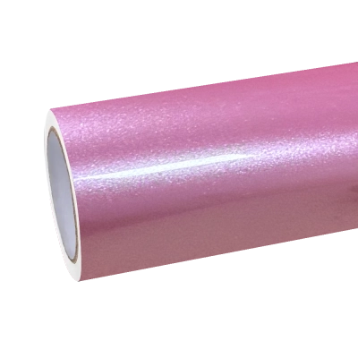 Glossy Metallic Shell Pink Car Vinyl Wrap 01