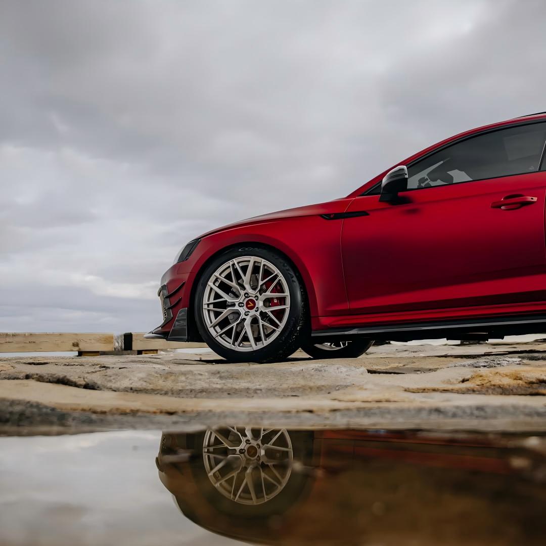 Satin Chrome Metallic Romanee Red Vinyl Wrap | Romania Red PET