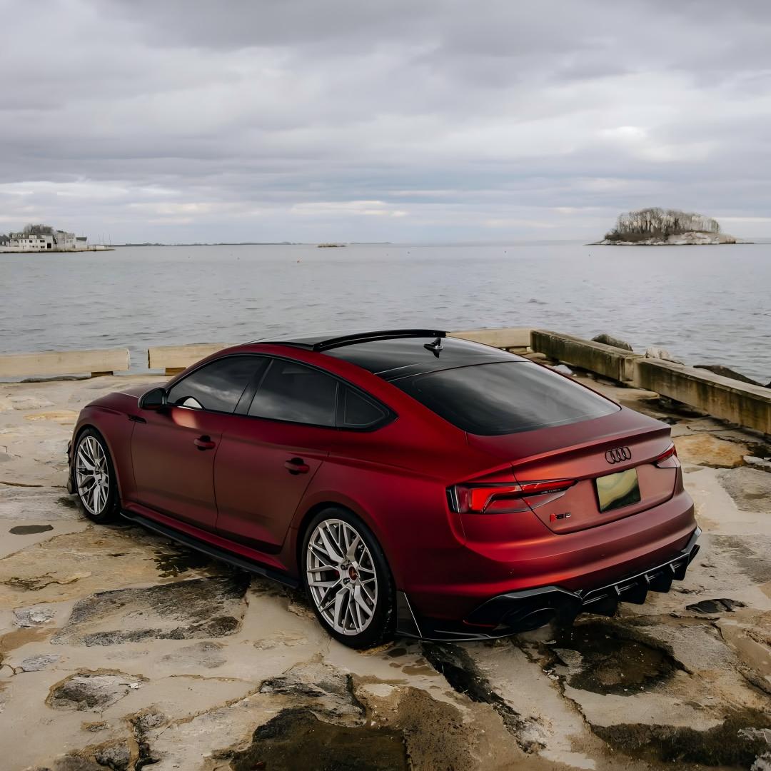 Satin Chrome Metallic Romanee Red Vinyl Wrap | Romania Red PET