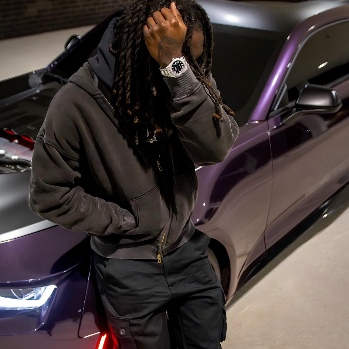 Gloss Metallic Galaxy Purple Car Vinyl Wrap PET