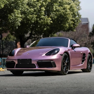 TPU Gloss Metallic Passion Pink Colored PPF Paint Protection Film 02
