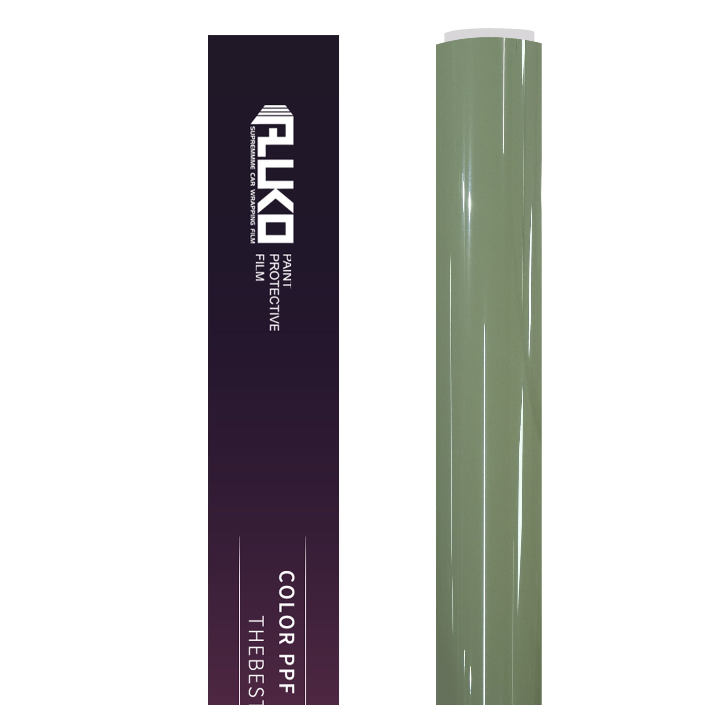 TPU Gloss Light Khaki Green Colored PPF Paint Protection Film