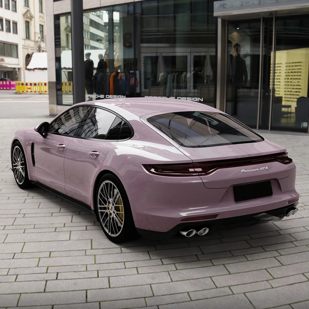 TPU Glossy Rose Latte Pink Colored PPF Paint Protection Film