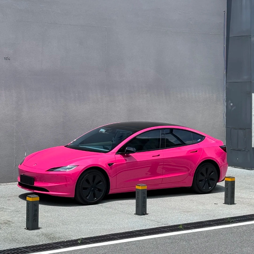 TPU Glossy Rose Red Colored PPF Paint Protection Film