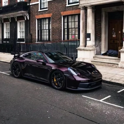 TPU Gloss Amethyst Purple Colored PPF Paint Protection Film 02