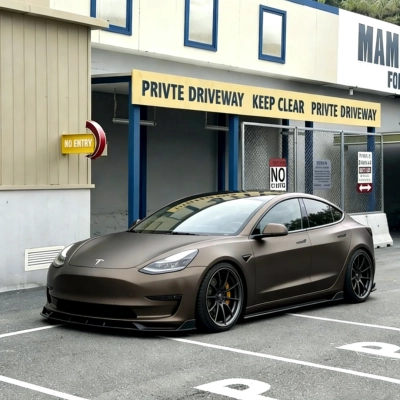 TPU Matte Magic Flame Shadow Brown Colored PPF Paint Protection Film 02
