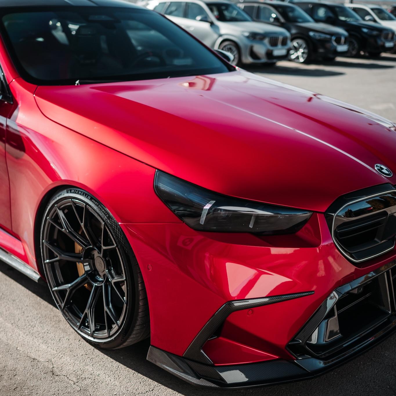 Gloss Metallic Liquid Ruby Red Car Vinyl Wrap PET