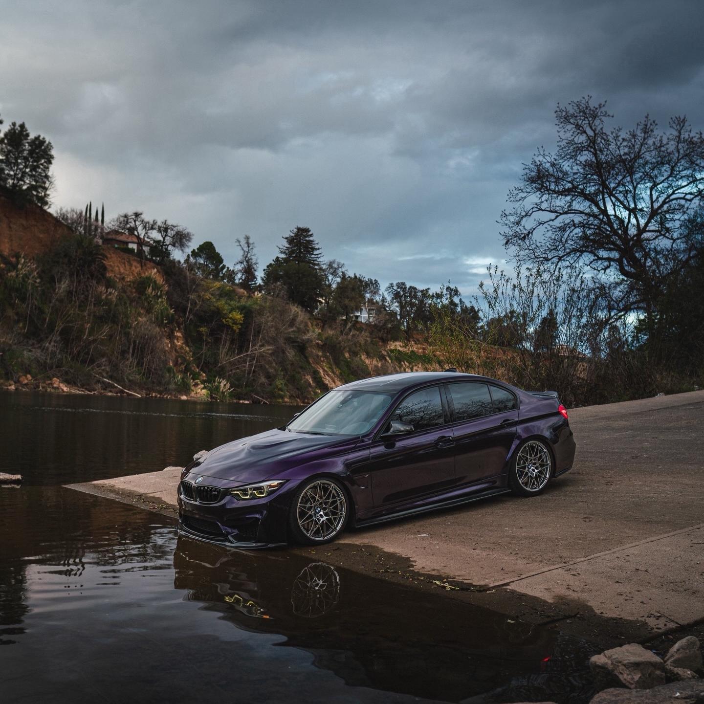 Gloss Metallic Midnight Purple Car Vinyl Wrap BMW PET